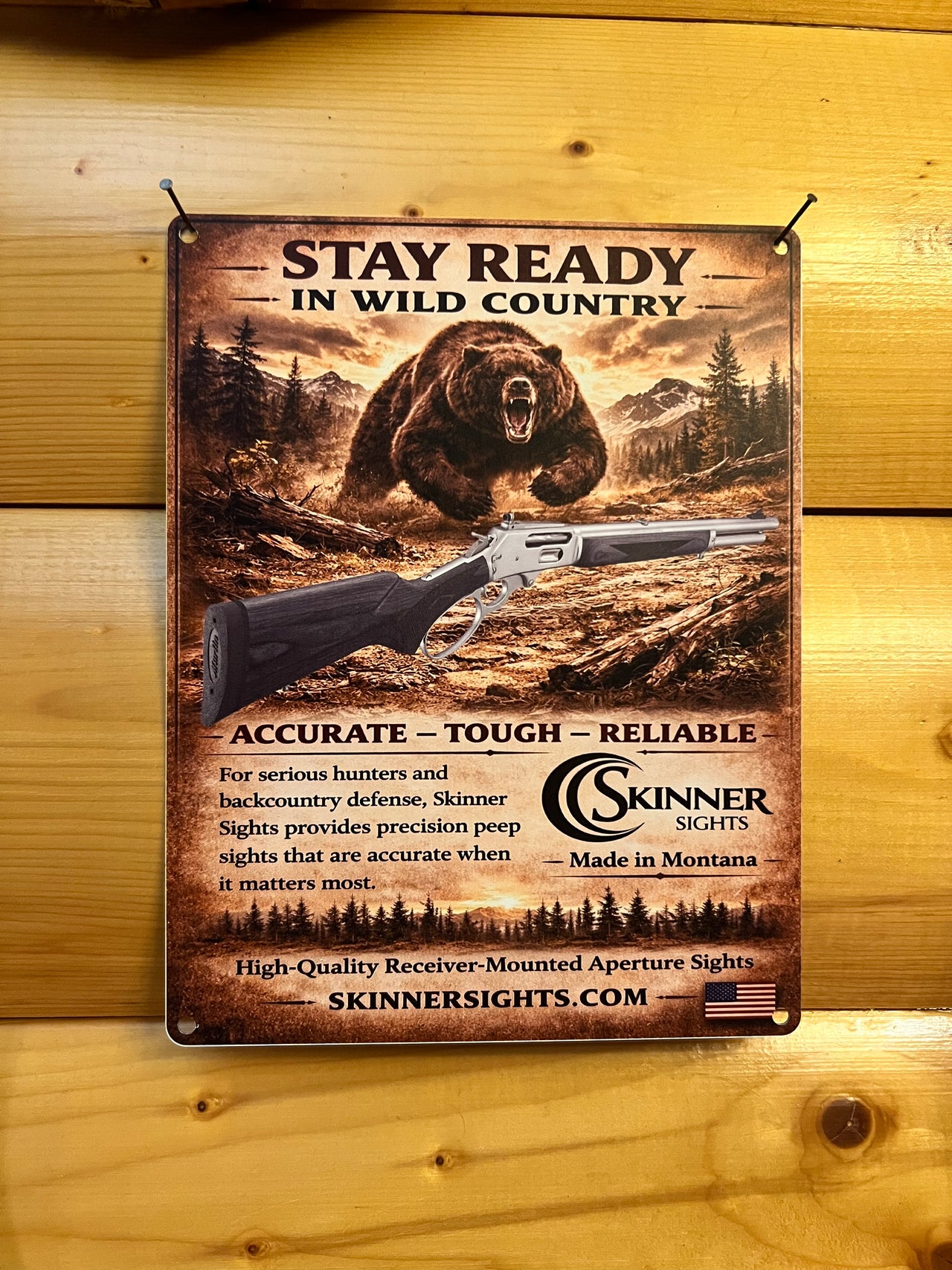 Charging Bear Sign