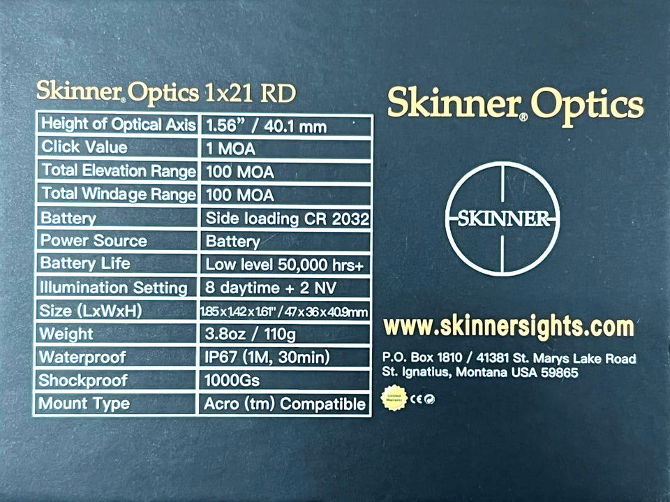 Scope With Rdo Skinner Optics Red Dot SKO-121-RDO and Mounts