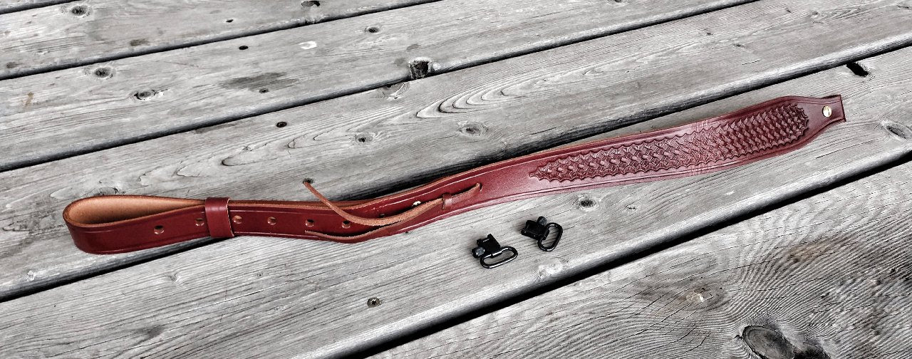 Leather Basket Weave Sling